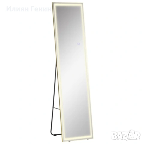 HOMCOM 2 в 1 Огледало в цял ръст с LED осветление, снимка 10 - Други - 53741801