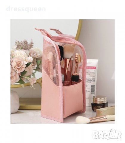 3163 Козметичен несесер за пътуване, поставка за четки за грим и козметика с цип, снимка 6 - Други - 34237184