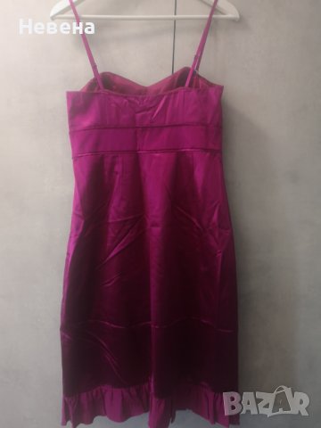 Рокля  естествена коприна Нова циклама Monsoon, размер М, снимка 4 - Рокли - 40913209