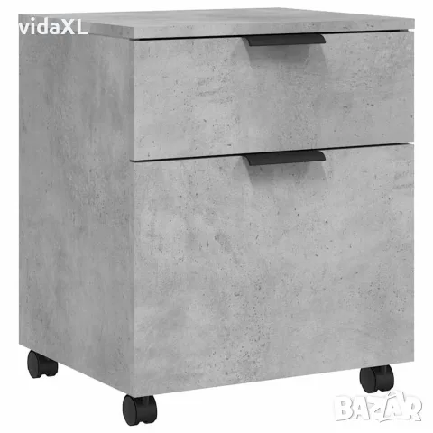 vidaXL Мобилен архивен шкаф с Бетонно сиво 45x38x54 см инженерно дърво