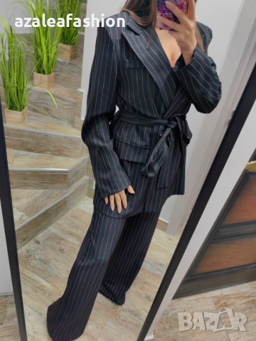 Костюм райе черен, снимка 4 - Костюми - 52801187