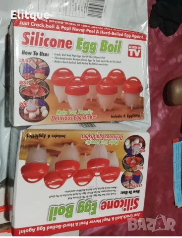 Силиконови формички за варене на яйца без черупка – комплект 6 броя
