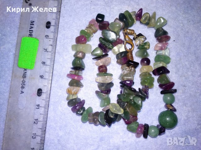 РАЗКОШНО СКЪПОЦЕННО РЕТРО АРТ КОЛИЕ от НАТУРАЛНИ КАМЪНИ НЕФРИТ АМЕТИСТ КВАРЦ ПЛАНИНСКИ КРИСТАЛ 26388, снимка 11 - Колиета, медальони, синджири - 41389428