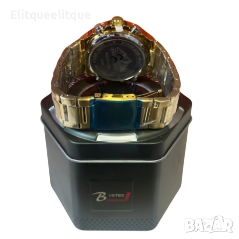Луксозен златист часовник BISTEC – съвършенство в детайлите, снимка 4 - Мъжки - 52274929