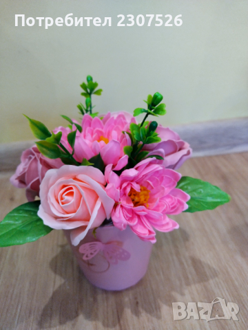 Сапунени цветя , снимка 9 - Изкуствени цветя - 44767487