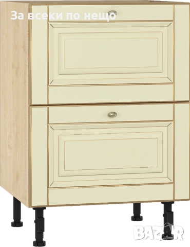 Кухненски шкаф VANILLA Н-60/87 2 чекмеджета клен/златна патина Код P1278