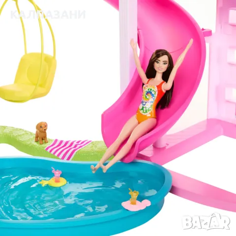 Barbie Dreamhouse® Къща на мечтите с огромна пързалка HMX10, снимка 3 - Кукли - 47629391