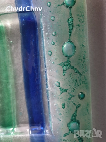 2бр Murano пепелници 17см-20см/стар италиански стъклен пепелник/квадратна чиния от Мурано стъкло, снимка 12 - Декорация за дома - 48069584