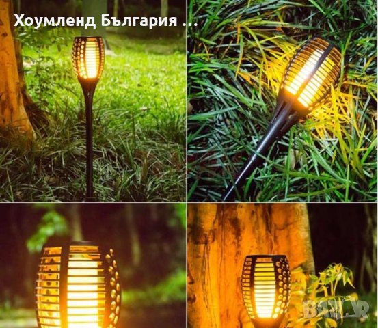 Соларна LED лампа тип факла имитираща огънен пламък - два размера, снимка 6 - Соларни лампи - 40705911