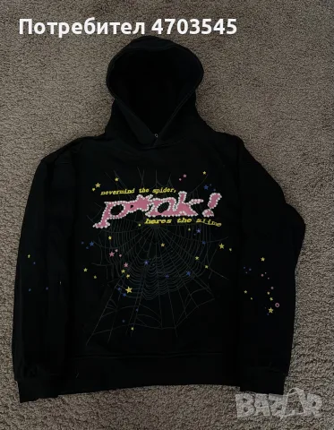 Sp5der P*NK Hoodie Black