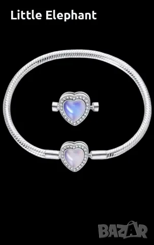 Гривна Пандора,Luminous galaxy heart,"Сияещо светещо сърце",19 см/нова, снимка 1