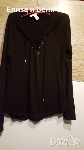 готик блуза с връзки на деклотето, снимка 2 - Блузи с дълъг ръкав и пуловери - 35883477
