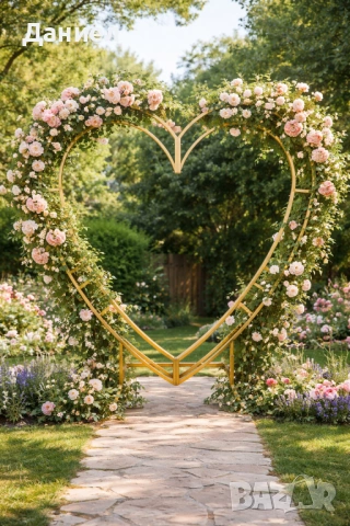 Подсилена Арка Сърце , снимка 5 - Градински мебели, декорация  - 52310220