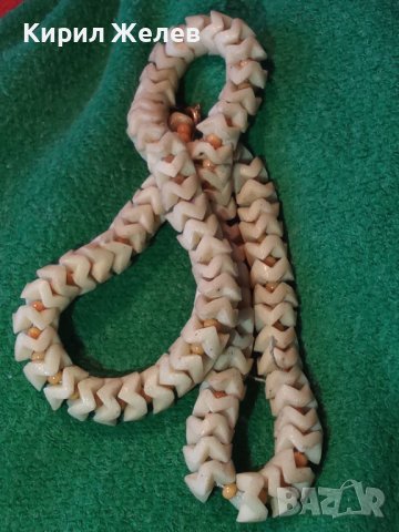 СТАР РЪЧНО НИЗАН РЕТРО ГЕРДАН с МЪНИСТА и ПОЗЛАТЕНА БРОНЗОВА ЗАКОПЧАЛКА 27020, снимка 18 - Антикварни и старинни предмети - 40689907