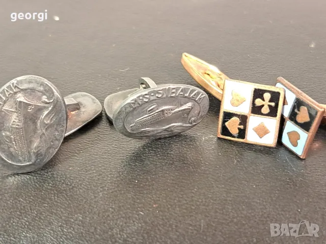 колекция ръкавели в кожена кутия  7/1, снимка 7 - Колекции - 49666157