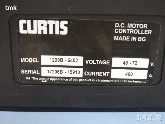 Контролер Curtis D.C. motor controller 1209В-6402 400A, снимка 5 - Резервни части за машини - 47490658