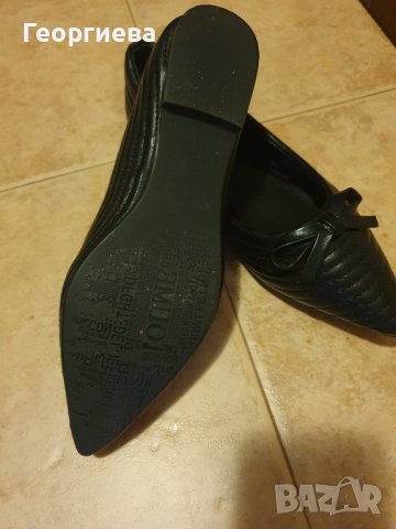 НОВИ черни обувки балерини 36,5 -37 номер, снимка 3 - Дамски ежедневни обувки - 42365975