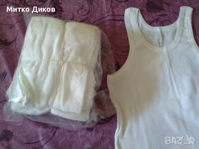 Потник памучен Лотос български-нов-12 броя-размер С/М, снимка 3 - Тениски - 44185767