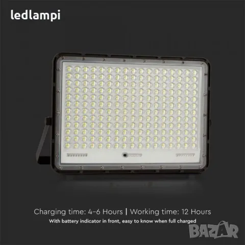 Соларен LED Прожектор 30W 2600Lm IP68, снимка 5 - Соларни лампи - 48632076