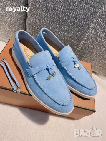 Loro Piana Нови Мокасини Естествен Велур Различни Цветове Лоро Пиана с Кутия , снимка 16 - Мокасини - 56002906
