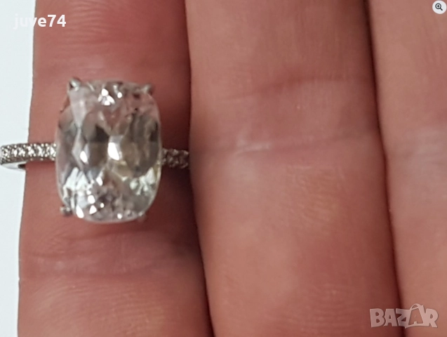 СРЕБЪРЕН ПРЪСТЕН С КУНЦИТ (АФГАНИСТАН), снимка 3 - Пръстени - 52100177