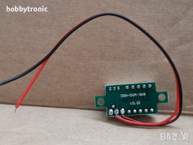 Волтметър 0.28", 0.36" зелен/жълт/червен, 5-30V, 0-100V, снимка 2 - Друга електроника - 39063943