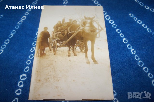 Стара картичка - снимка в каруцата, снимка 2 - Други ценни предмети - 34793263