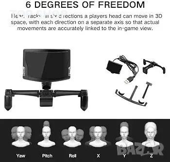 Проследяване на зрението на главата за TrackNP 5 6DOF Система за проследяване на главата Gaming, снимка 3 - Гедорета - 48737112