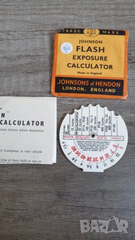 Два стари фотографски калкулатора Johnson, снимка 4 - Антикварни и старинни предмети - 42507725