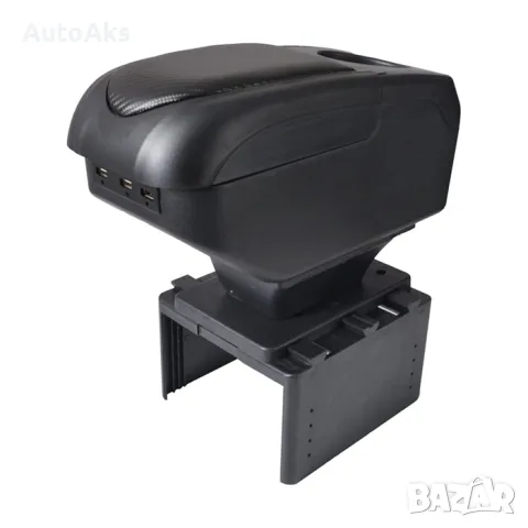 Универсален черен подлакътник за кола / автомобил с 6 USB порта