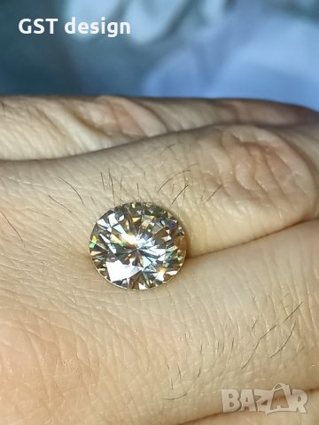 Спешно Уникален Топ 6,7 карата Фенси Златно G-H диамант мойсанит diamond Moissanite, снимка 7 - Други - 35754518