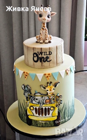 Бутафорна торта на тема Джунгла 