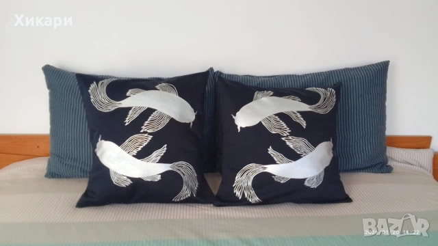 Ръчно рисувани декоративни калъфки от сатениран памук, снимка 10 - Декорация за дома - 50786415
