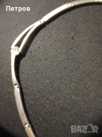 сребърно колие с камък, снимка 2 - Колиета, медальони, синджири - 52996702