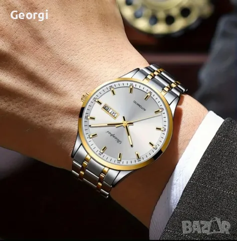 Мъжки автоматичен, класически и стилен ръчен часовник DianpaI Gold Elegant*, снимка 2 - Мъжки - 49657036