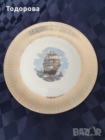 Порцеланова чиния-Бавария с богата позлата, снимка 4 - Чинии - 35873336