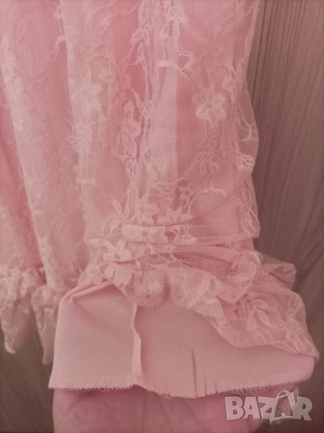 Дълга дантелена рокля , снимка 6 - Дрехи за бременни - 53871609