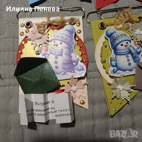 Коледен кламер -късмет, снимка 3 - Декорация за дома - 56122002