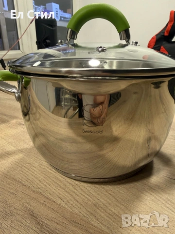 Комплект тенджери – 3 броя с капак от неръждаема стомана с 5-слойно капсулно дъно, снимка 9 - Съдове за готвене - 53574076