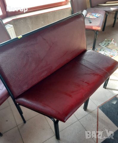 Канапе от тръбна мебел и кожа , снимка 2 - Дивани и мека мебел - 44326138