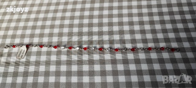 НОВА СРЕБЪРНА ГРИВНА ЗА КРАК С ЦИРКОНИИ 4.90 ГРАМА/ ПРОБА 925, снимка 4 - Гривни - 44243869