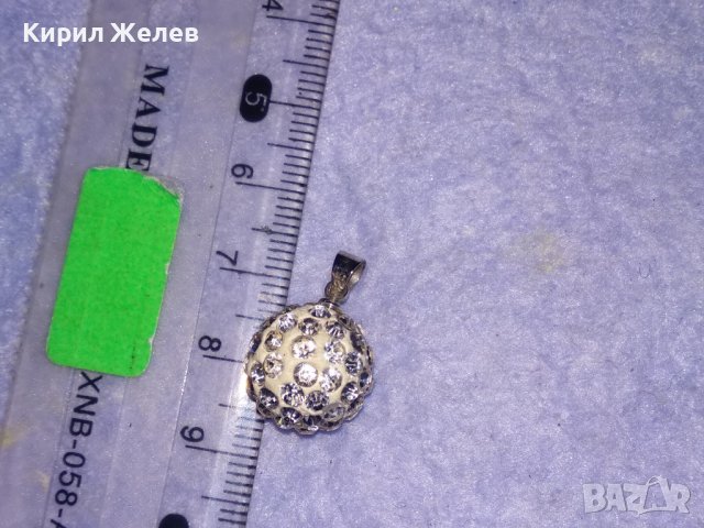 ЕМАЙЛИРАН ФЕШЪН МЕДАЛЬОН ТОПЧЕ с КРИСТАЛЧЕТА и ХАЛКИЧКА НЕРЪЖДАЕМА СТОМАНА с ПЕЧАТ 925 ПЕНДАНТ 34386, снимка 4 - Колиета, медальони, синджири - 39379267