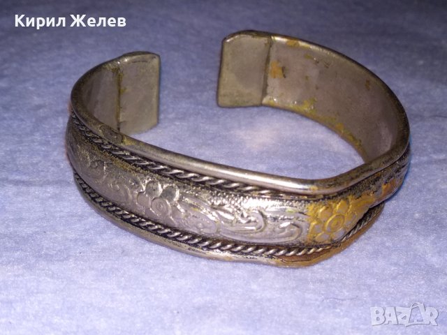 СТАРИННА ПОСРЕБРЕНА ТРАДИЦИОННО РЕТРО ОРНАМЕНТИРАНА РЕГУЛИРУЕМА ГРИВНА РЪЧНА ИЗРАБОТКА 10942, снимка 2 - Антикварни и старинни предмети - 41191931