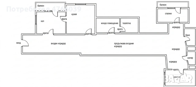 95 кв. м тристаен апартамент до метростанция Красно село, снимка 15 - Апартаменти - 53847773