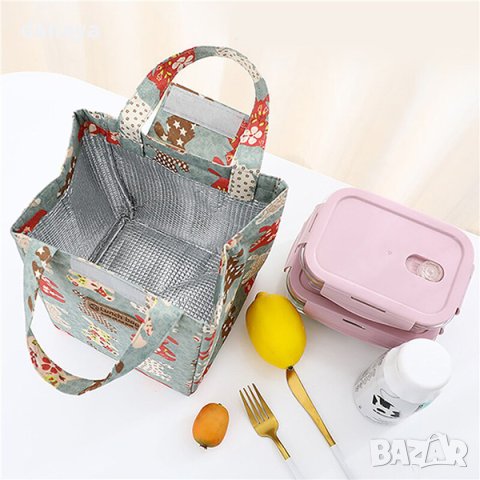 2058 Чанта за храна с изолиращо фолио Lunch bag, снимка 4 - Хладилни чанти - 44212931