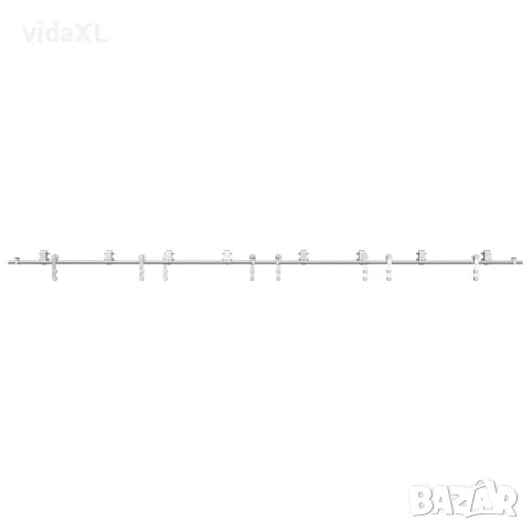 vidaXL Механизъм за плъзгаща врата 400 см неръждаема стомана сребрист, снимка 5 - Железария - 56146979