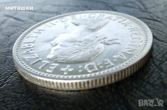 1 флорин 1960 година Австралия сребро, снимка 3 - Нумизматика и бонистика - 53636680