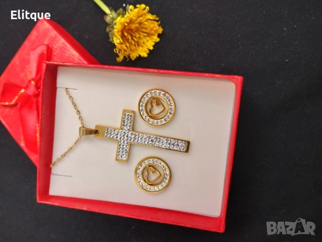 Колие и обеци, снимка 2 - Други стоки за дома - 52905996