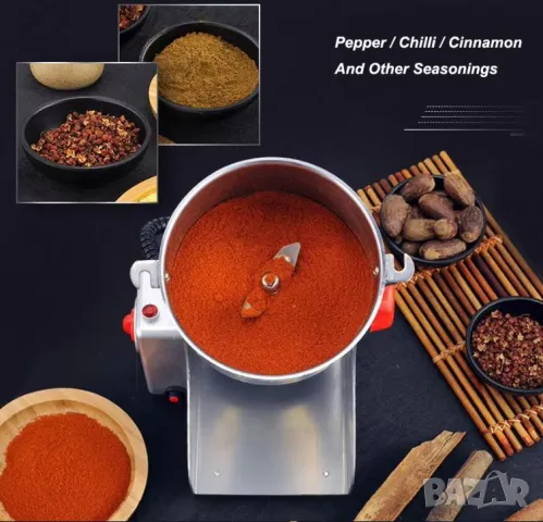 800 гр. 3000W Професионална Мелница за Заведение Кафе Билки Подправки Миксер Суха Храна Галета Зърно, снимка 12 - Кафемашини - 47422041