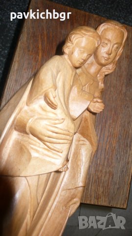 Дърворезба на богородица, снимка 3 - Антикварни и старинни предмети - 41699313